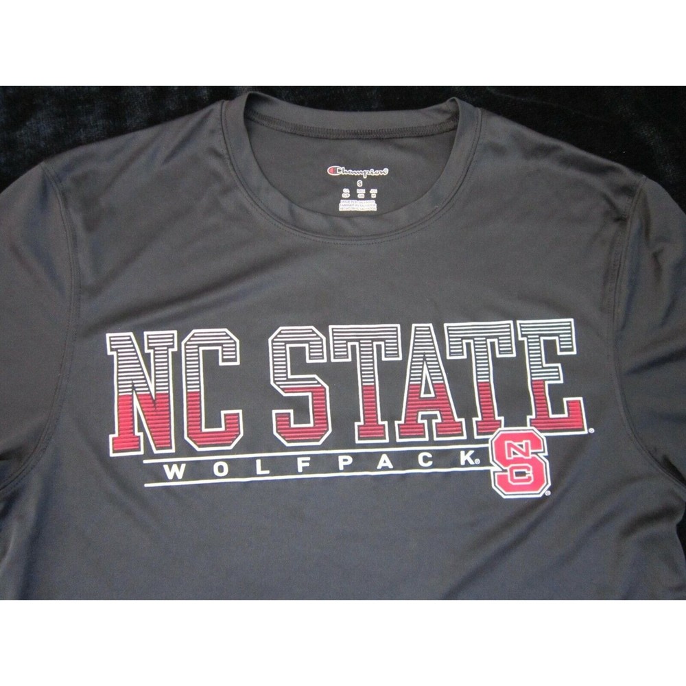 Vintage 90's Logo NC STATE Wolfpack North Carolina NCSU Black SMALL Shirt S Dri